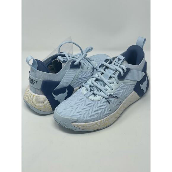 Under Armour Shoes Project Rock Cross Training Blue 3026535-400 Womens Size 7.5 - Picture 2 of 12